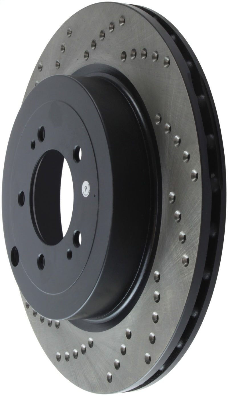 StopTech 08 Mitsubishi Evo AWD Drilled Right Rear Rotor Stoptech