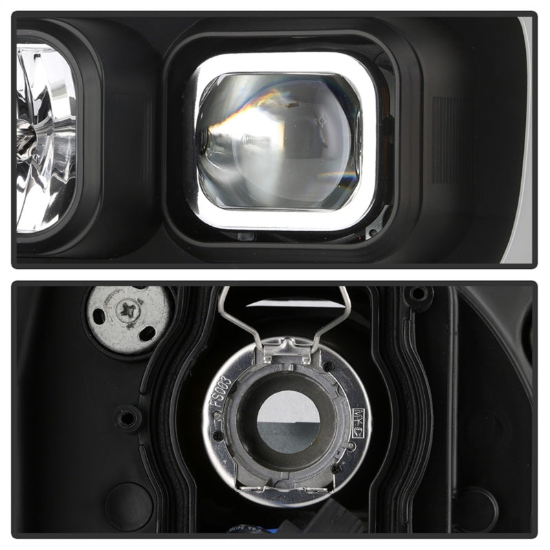 Spyder 07-14 Chevy Suburban/1500/2500/Tahoe V2 Projector Headlights All Blk PRO-YD-CSUB07V2-DRL-BKV2 SPYDER