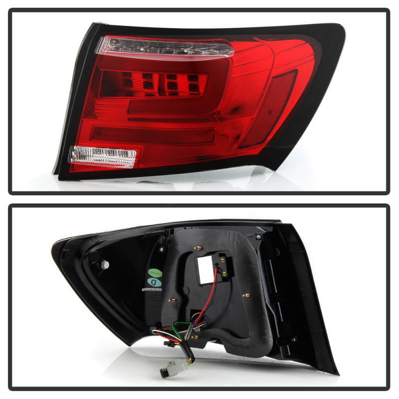 Spyder 08-11 Subaru Impreza WRX 4DR LED Tail Lights - Red Clear ALT-YD-SI084D-LED-RC SPYDER