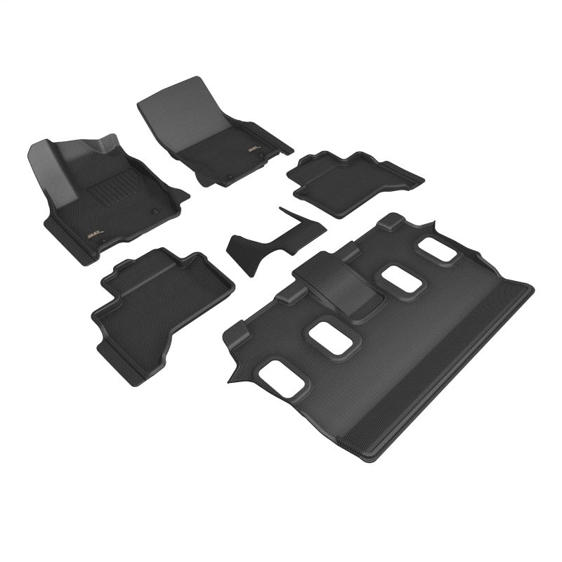 3D MAXpider KAGU 1st-3rd Row Floor Mats for Lexus GX 2024-2026 - 7-Seat Cool Box - L1LX09501509