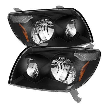 Xtune Toyota 4Runner 03-05 Crystal Headlights Black HD-JH-T4R03-AM-BK SPYDER