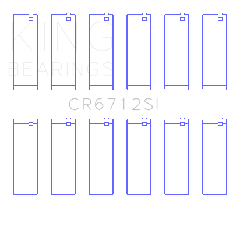 King Engine Bearings Ford V6 Triton/Ohv (Size +1.0mm) Connecting Rod Bearing Set