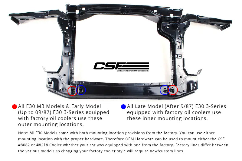 BMW E30 Group A / DTM Race Style Oil Cooler (CSF #8218)