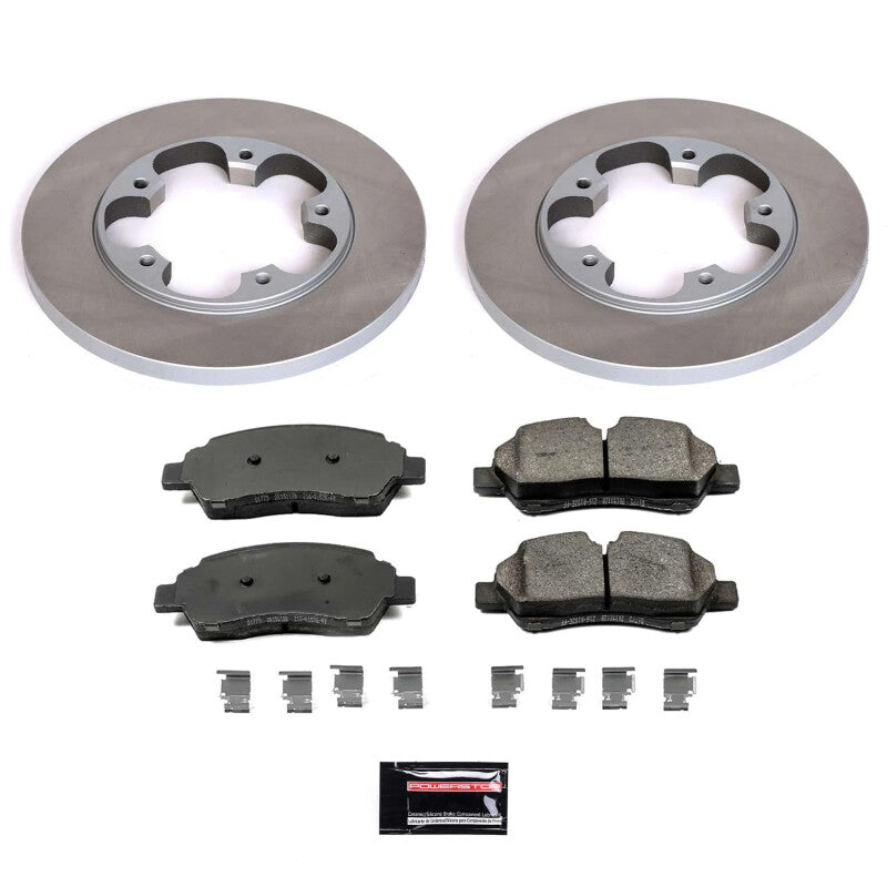 Power Stop 15-19 Ford Transit-350 Rear Semi-Coated Rotor Kit PowerStop