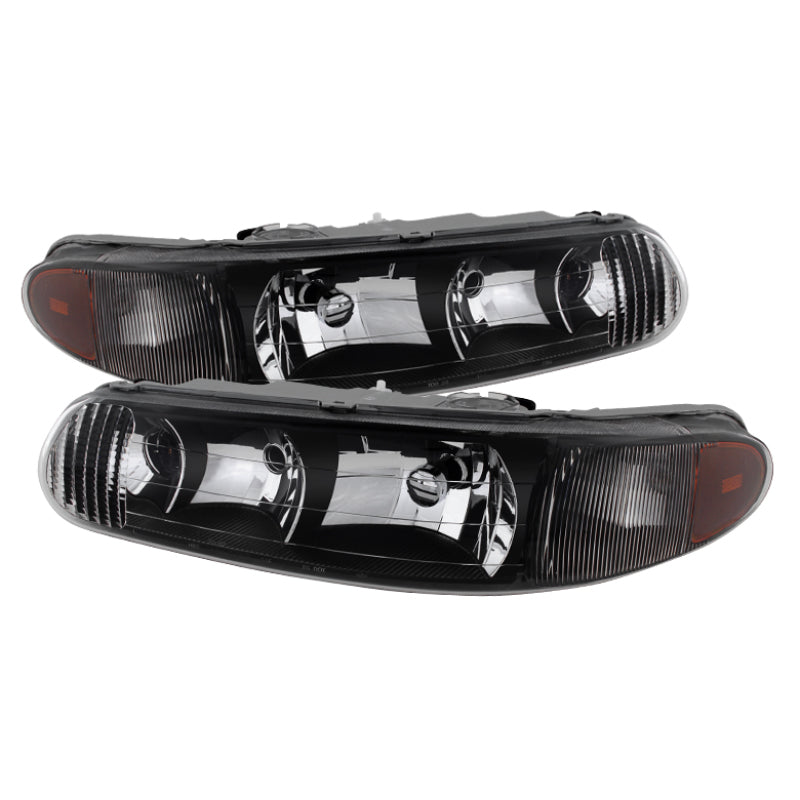 Xtune Buick Century 97-05 Regal 97-04 Crystal Headlights Black HD-JH-BUCEN97-AM-BK SPYDER