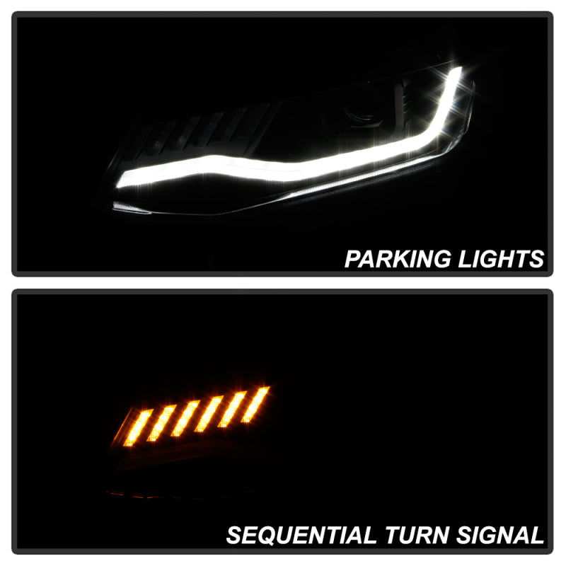 Spyder Chevy Camaro 16-18 (Do Not Fit Halogen) Projector Headlights Black PRO-YD-CCAM16HIDSI-SEQ-BK SPYDER