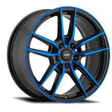 Load image into Gallery viewer, Konig Myth 16x7.5 5x114.3 ET43 Gloss Black w/ Blue Tinted Clearcoat