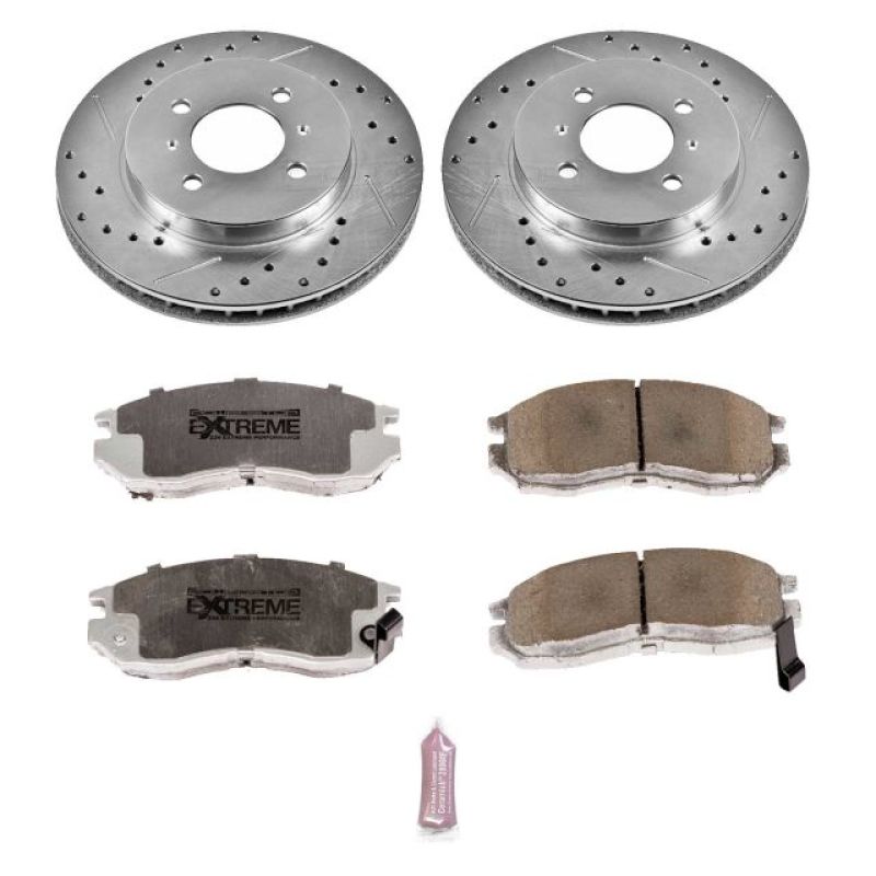 Power Stop 98-02 Mitsubishi Mirage Front Z26 Street Warrior Brake Kit PowerStop