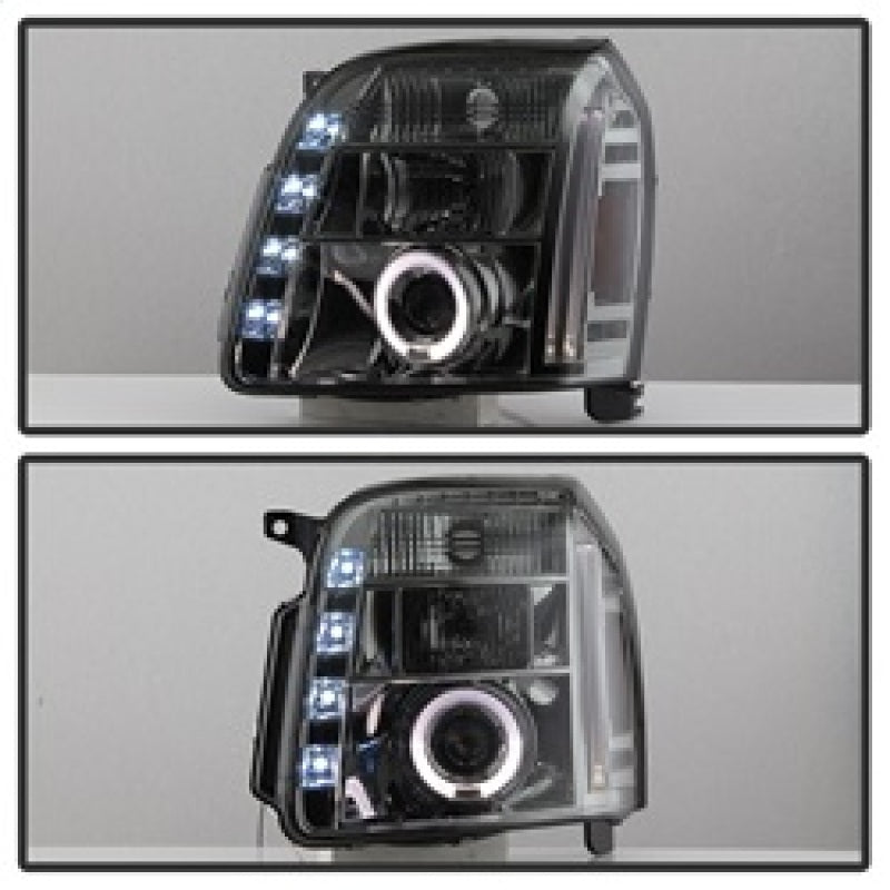 Spyder GMC Yukon 07-14/Yukon Denali 07-14 Projector Headlights LED Halo LED Smke PRO-YD-GY07-HL-SM SPYDER
