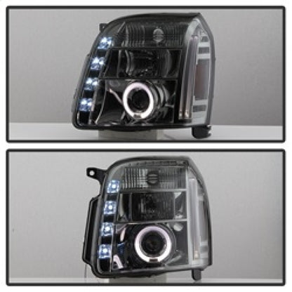 Spyder GMC Yukon 07-14/Yukon Denali 07-14 Projector Headlights LED Halo LED Smke PRO-YD-GY07-HL-SM SPYDER