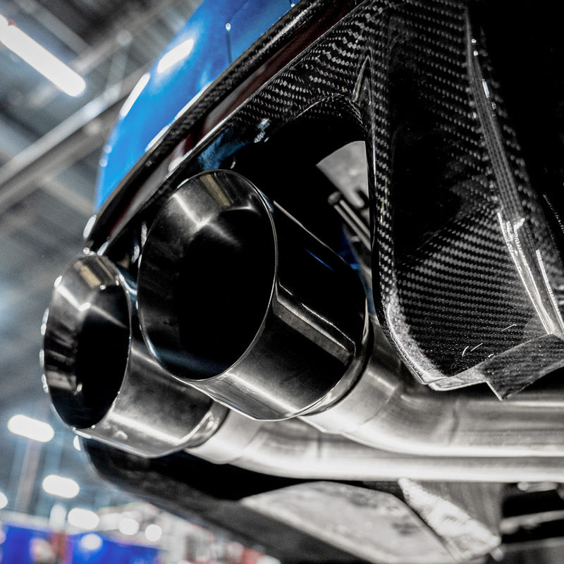 Stainless Works 22-25 Cadillac CT5-V Blackwing Axleback Exhaust - Black Chrome Tips