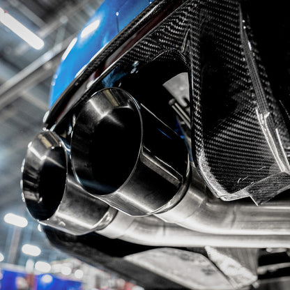 Stainless Works 22-25 Cadillac CT5-V Blackwing Axleback Exhaust - Black Chrome Tips