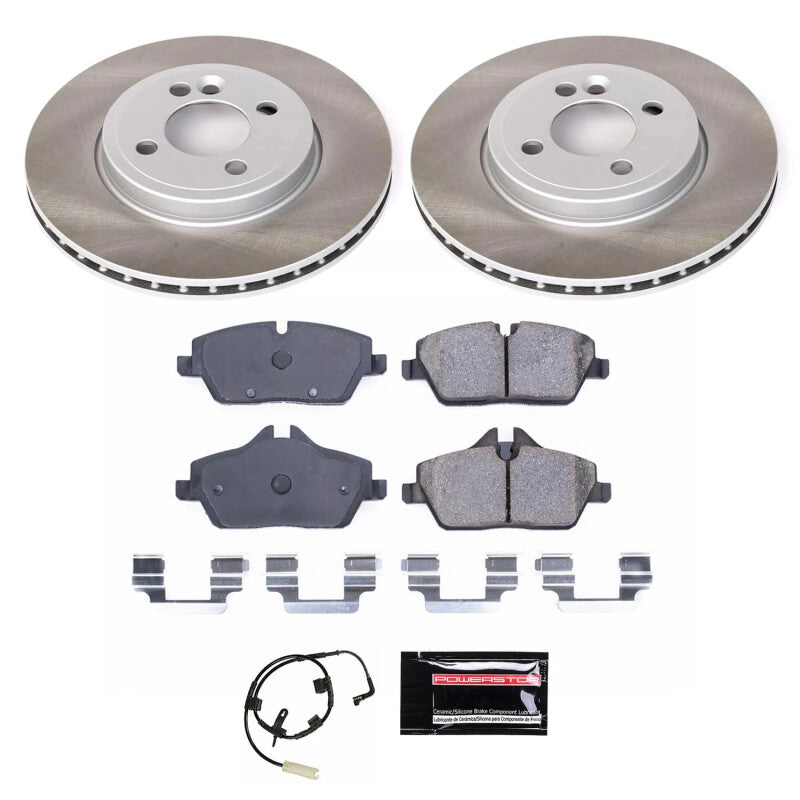 Power Stop 07-10 Mini Cooper Front Semi-Coated Rotor Kit PowerStop