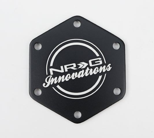 NRG Carbon Fiber w/ Blue Texalium Fabrics Horn Delete Button Circular Logo Front/ Back - STR-640CF/BL