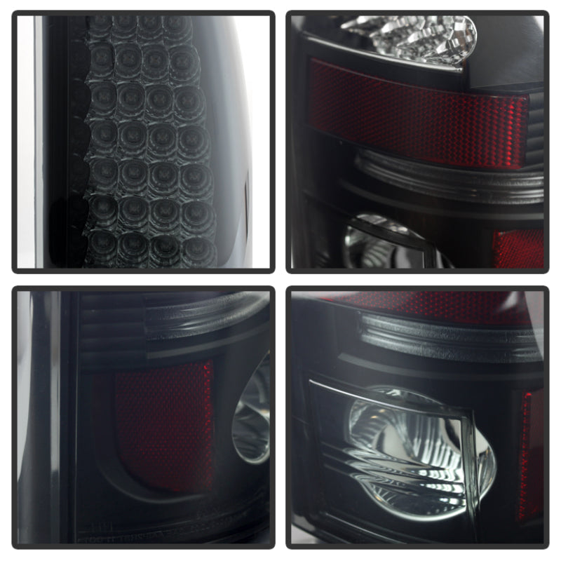 Spyder Chevy Silverado 1500 99-02 (Not Fit Stepside) LED Tail Lights Blk Smke ALT-YD-CS99-LED-BSM SPYDER
