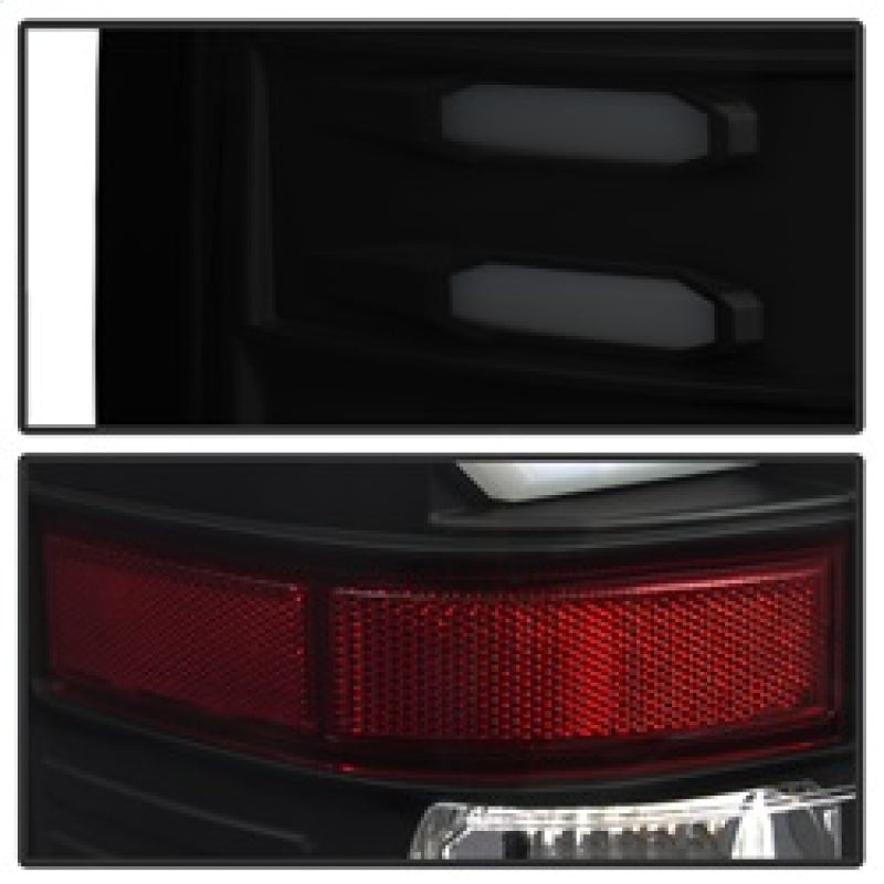 Spyder GMC Sierra 2016-2017 Light Bar LED Tail Lights - Black Smoke ALT-YD-GS16-LED-BSM SPYDER