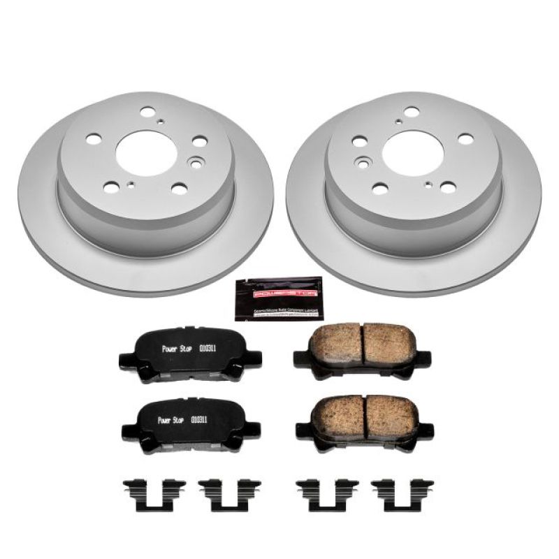 Power Stop 05-07 Toyota Avalon Rear Z17 Evolution Geomet Coated Brake Kit PowerStop