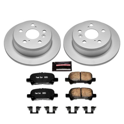 Power Stop 05-07 Toyota Avalon Rear Z17 Evolution Geomet Coated Brake Kit PowerStop