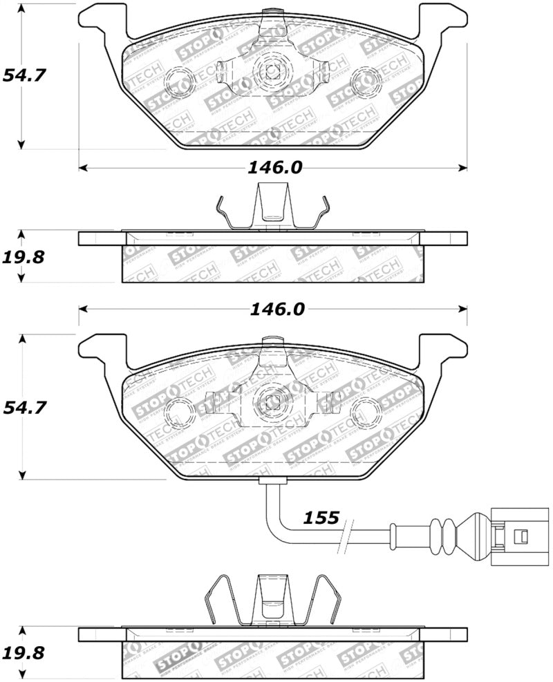 StopTech Premium Ceramic Brake Pads - 308.07681