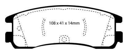 EBC RedStuff Rear Brake Pads - DP31122C EBC