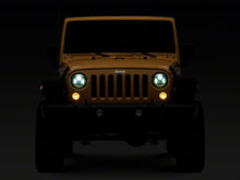 Load image into Gallery viewer, Raxiom 07-18 Jeep Wrangler JK 7-In LED Headlights Green Housing- Clear Lens