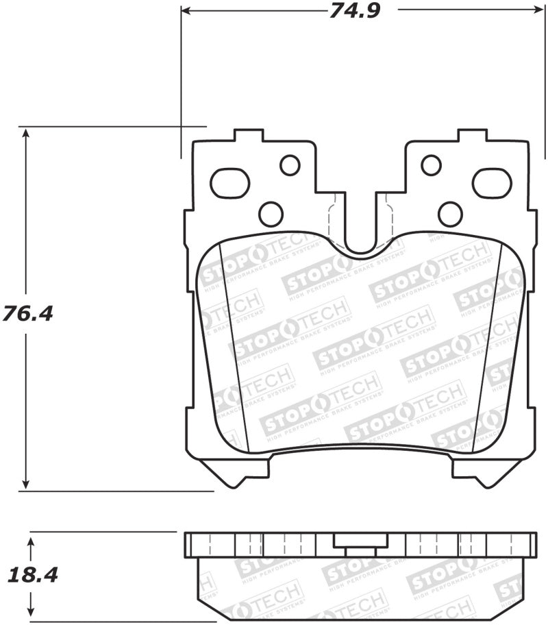 StopTech Premium Ceramic Brake Pads - 308.12830 Stoptech