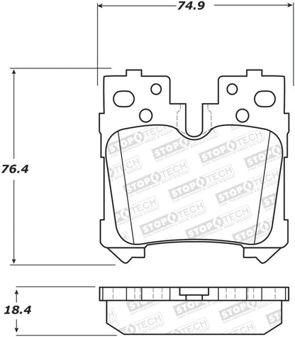 StopTech Premium Ceramic Brake Pads - 308.12830 Stoptech