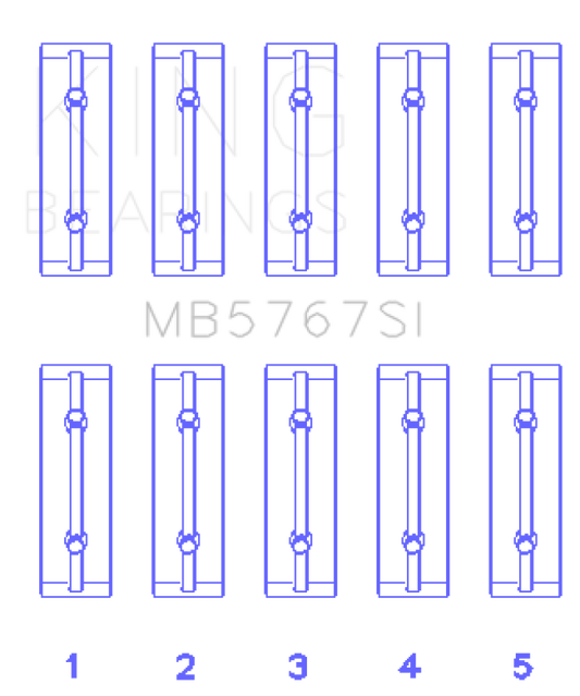King Engine Bearings Nissan Hr15/16DE (Size +0.50mm) Main Bearing Set