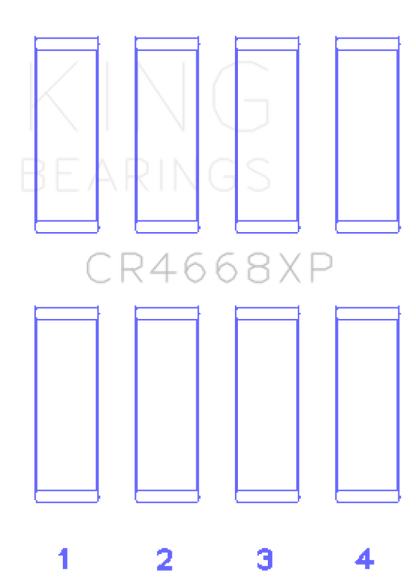 King Engine Bearings Hyundai G4Ke/G4Kc (Size +0.25mm) Connecting Rod Bearing Set