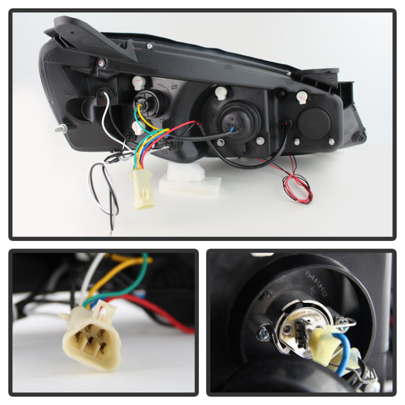 Spyder Pontiac G6 2/4DR 05-08 Projector Headlights LED Halo LED Blk Smke PRO-YD-PG605-HL-BSM SPYDER