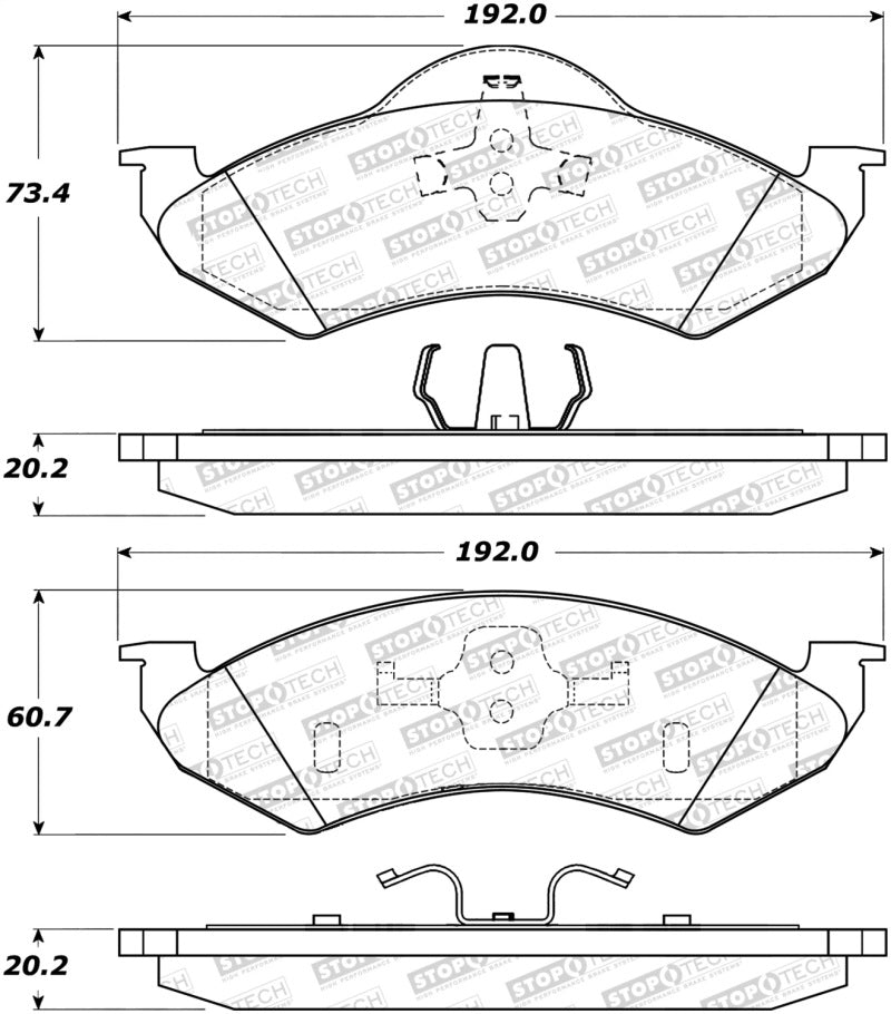 StopTech Premium Ceramic Brake Pads - 308.08200