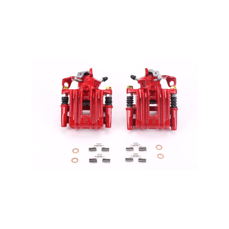 Power Stop 98-99 Audi A3 Rear Red Calipers w/Brackets - Pair PowerStop