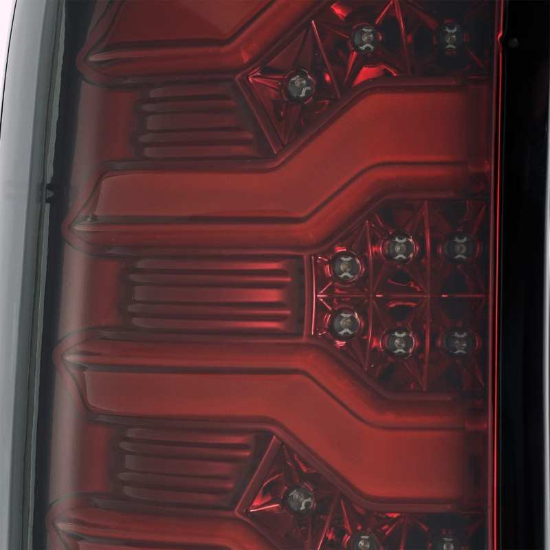 AlphaRex 14-18 Chevrolet Silverado 1500 / 15-19 Silverado 2500HD/3500HD / 15-19 GMC Sierra 3500HD Dually PRO-Series LED Tail Lights Red Smoke - 620020 AlphaRex