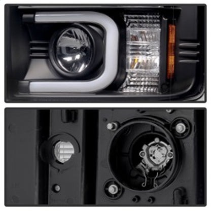 Spyder Chevy Silverado 2014-16 2500 HD Projector Headlights Light Bar DRL Blk PRO-YD-CSHD14-LBDRL-BK SPYDER