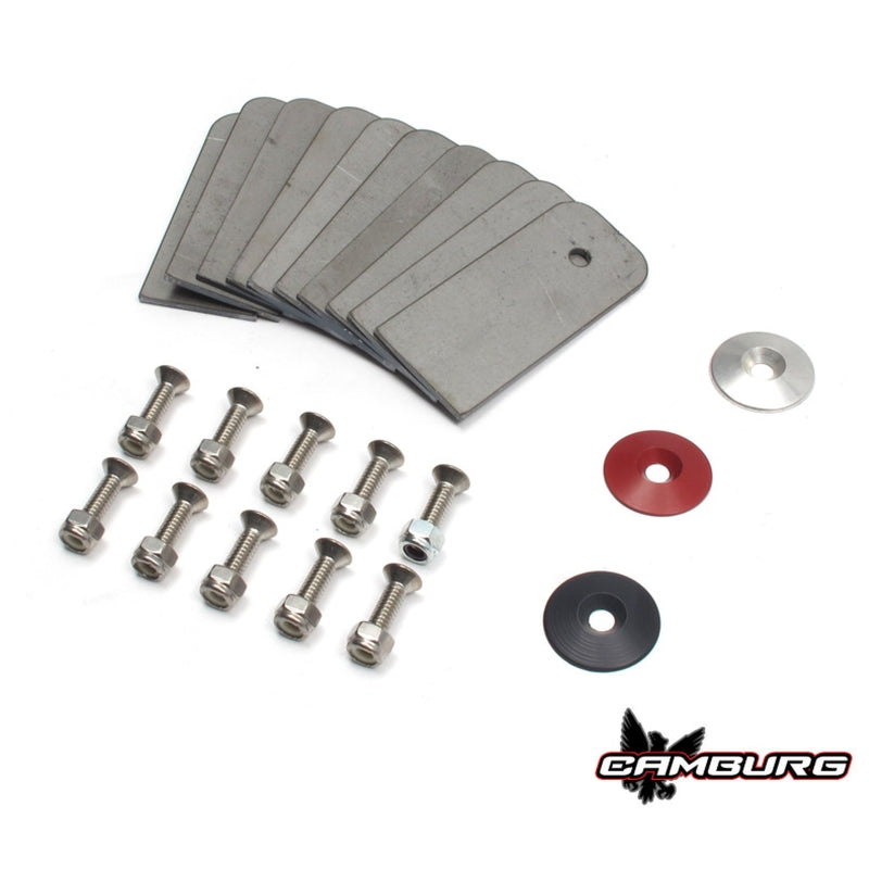 Camburg Gold Fender Washer 10 Pack (aluminum washer bolt body clip 1/8in. tab)