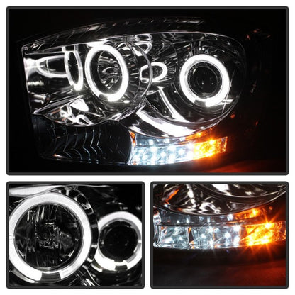 Spyder Dodge Ram 1500 06-08/Ram 2500 06-09 Projector Headlights LED Halo LED Chrm PRO-YD-DR06-HL-C SPYDER