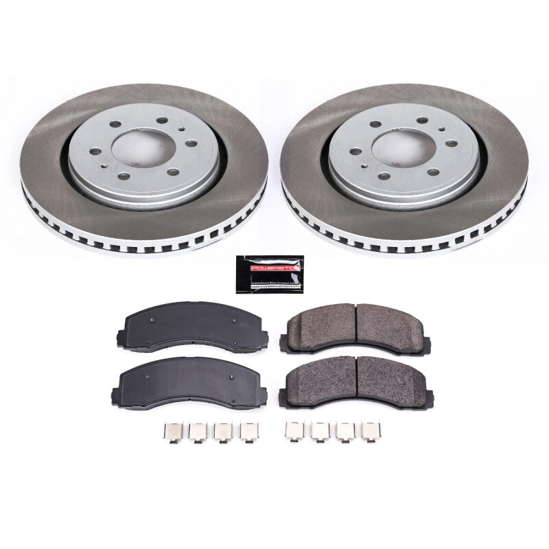 Power Stop 10-21 Lincoln Navigator Front Semi-Coated Rotor Kit PowerStop