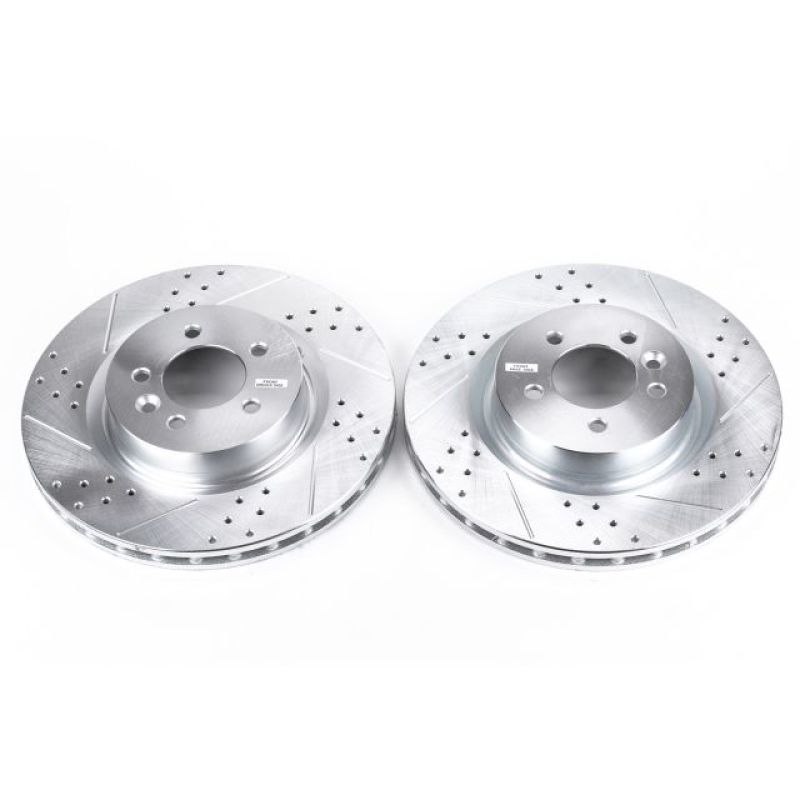 Power Stop 2017 Land Rover Discovery Front Evolution Drilled & Slotted Rotors - Pair PowerStop
