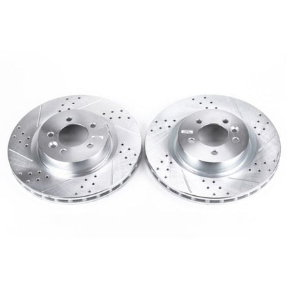 Power Stop 2017 Land Rover Discovery Front Evolution Drilled & Slotted Rotors - Pair PowerStop