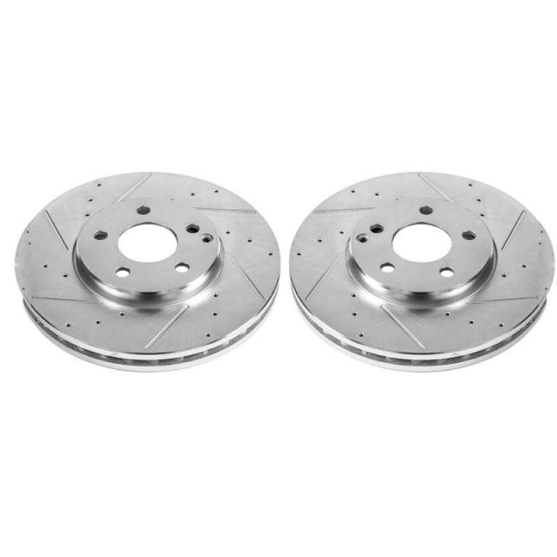 Power Stop 04-05 Mercedes-Benz E320 Front Evolution Drilled & Slotted Rotors - Pair PowerStop