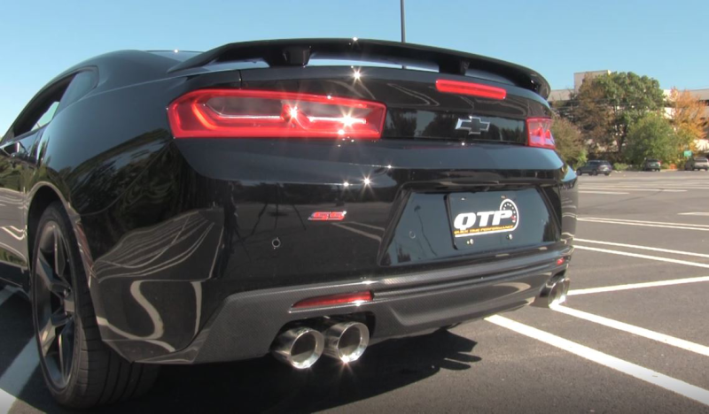 QTP 16-18 Chevrolet Camaro SS 6.2L 304SS Screamer Axle Back Exhaust w/4in Quad Tips QTP