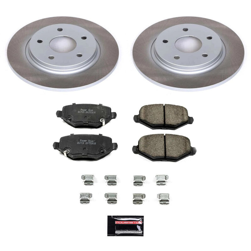 Power Stop 13-14 Volkswagen Routan Rear Semi-Coated Rotor Kit PowerStop