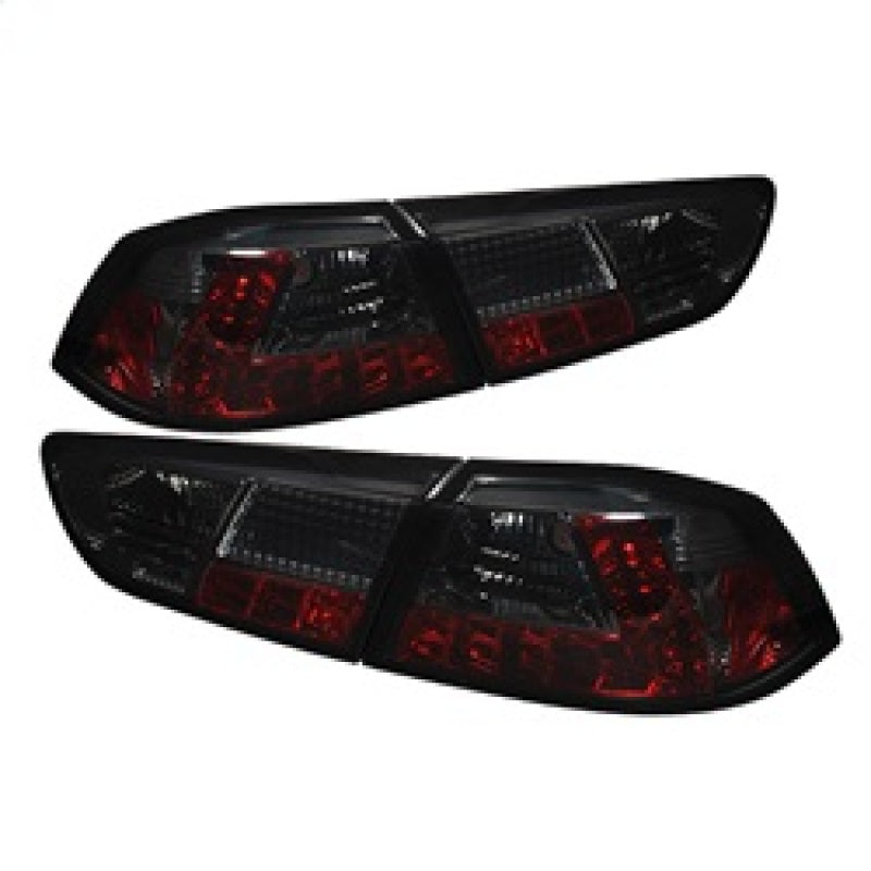 Spyder Mitsubishi Lancer/Evolution X 08-14 LED Tail Lights Smke ALT-YD-MITEVO1008-LED-SM SPYDER