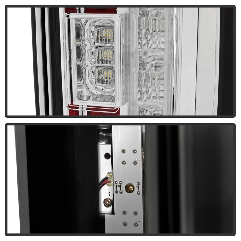 Spyder 17-18 Ford F-250 SD (w/Blind Spot Sensor) LED Tail Lights - Chrm (ALT-YD-FS17BS-LED-C) SPYDER