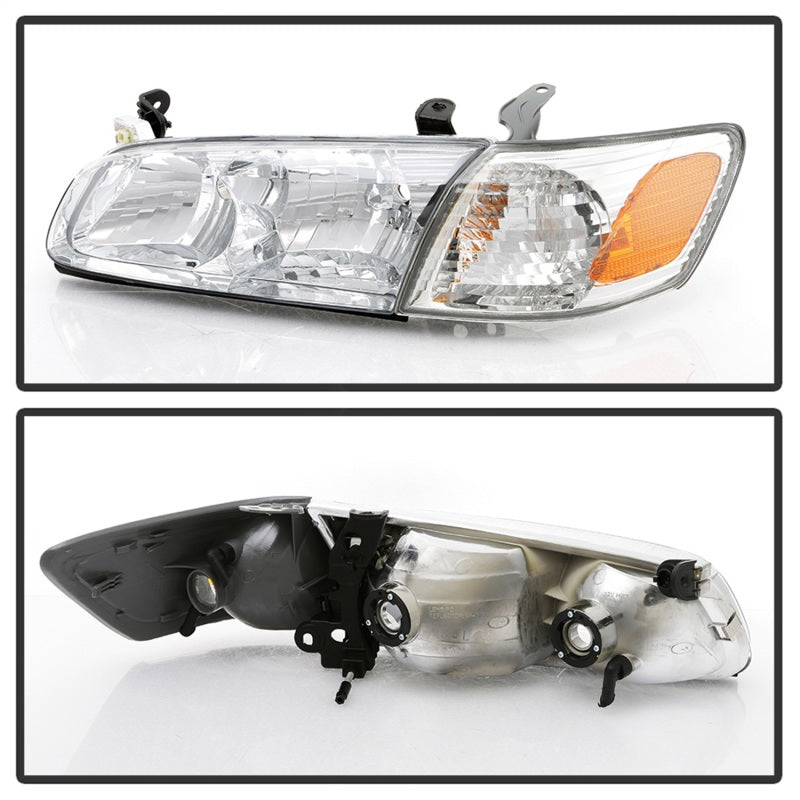 xTune 00-01 Toyota Camry 4pc OEM Style Headlights w/Corner Lights - Chrome (HD-JH-TCAM00-SET-C) SPYDER