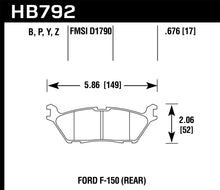 Load image into Gallery viewer, Hawk Performance DTC-60 Rear Brake Pads - HB792G.676