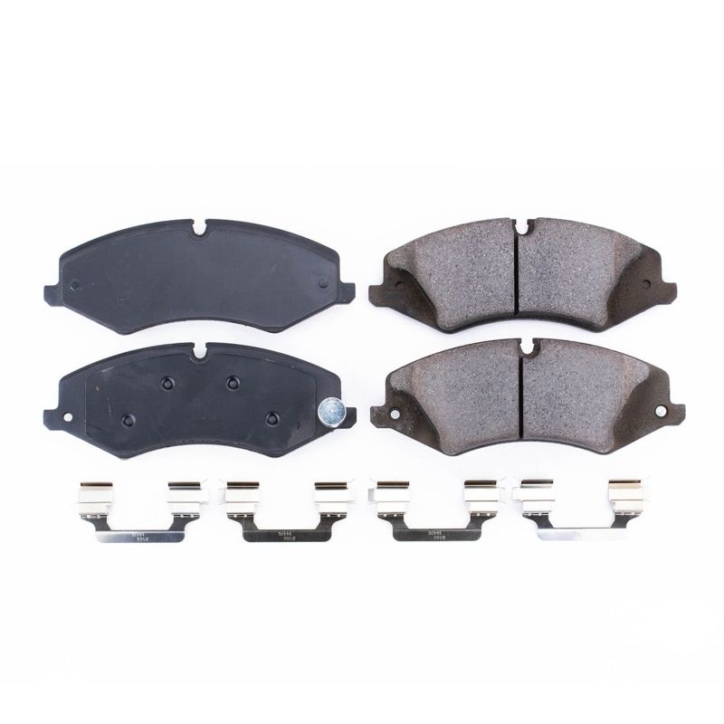 Power Stop 2017 Land Rover Discovery Front Z17 Evolution Ceramic Brake Pads w/Hardware PowerStop