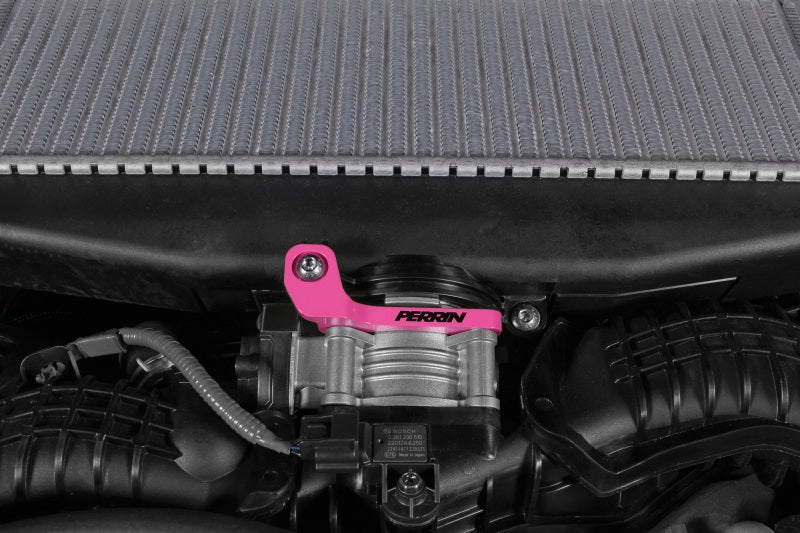 Perrin 2022+ Subaru WRX/19-23 Ascent/Legacy/Outback Top Mount Intercooler Bracket - Hyper Pink Perrin Performance