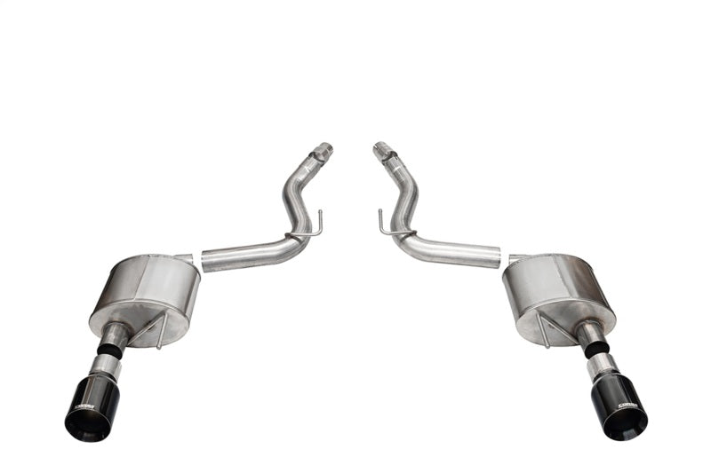 Corsa 2024 Ford Mustang GT Sport Axle-Back Dual Rear Exit with 4.5in Straight Cut Black PVD Tips CORSA Performance