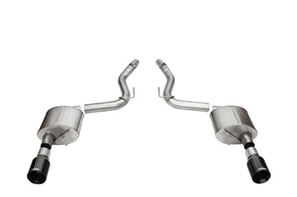 Corsa 2024 Ford Mustang GT Sport Axle-Back Dual Rear Exit with 4.5in Straight Cut Black PVD Tips CORSA Performance